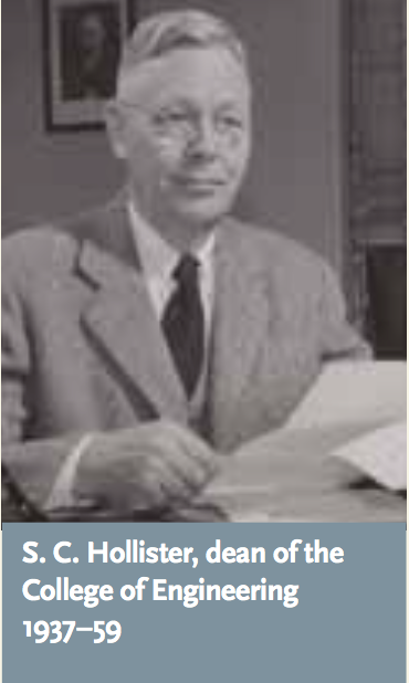 S.C. Hollister, dean of College of Engineering 1937-59