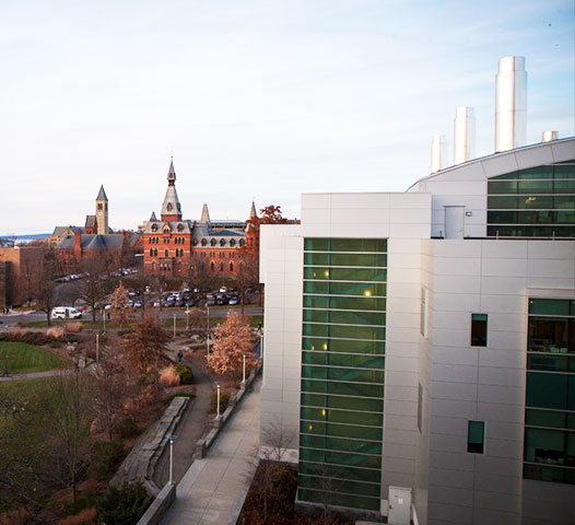 aerial view of Cornell campus